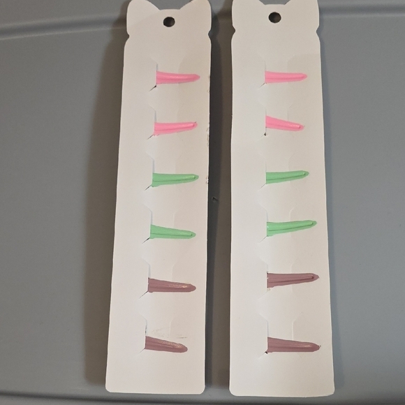 (J52) Labubu 12  Hair Clips - Pink, Blue, Green, Brown
